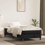Casa si Gradina - Mobilier - Saltele si somiere - Saltele - Saltea de pat cu arcuri, negru, 100x220x20 cm, catifea - Infinity.ro
