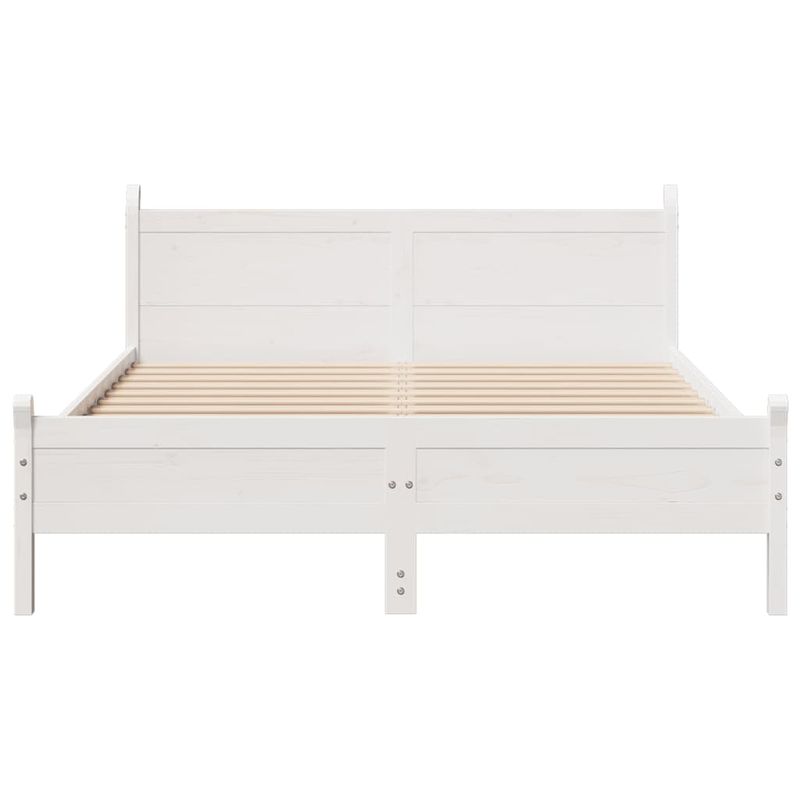 Casa si Gradina - Mobilier - Paturi si accesorii - Paturi - Cadru de pat fara saltea, alb, 120x190 cm, lemn masiv pin - Infinity.ro