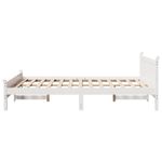 Casa si Gradina - Mobilier - Paturi si accesorii - Paturi - Cadru de pat fara saltea, alb, 120x190 cm, lemn masiv pin - Infinity.ro