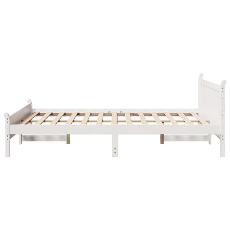 Casa si Gradina - Mobilier - Paturi si accesorii - Paturi - Cadru de pat fara saltea, alb, 120x190 cm, lemn masiv pin - Infinity.ro