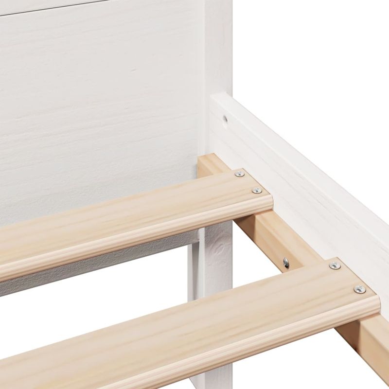 Casa si Gradina - Mobilier - Paturi si accesorii - Paturi - Cadru de pat fara saltea, alb, 120x190 cm, lemn masiv pin - Infinity.ro