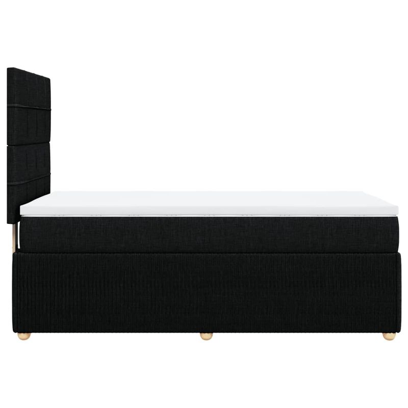 Casa si Gradina - Mobilier - Paturi si accesorii - Paturi - Pat box spring cu saltea, negru, 100x200 cm, textil - Infinity.ro