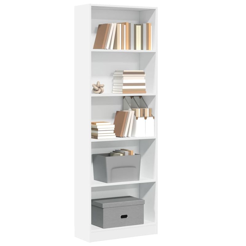 Casa si Gradina - Mobilier - Biblioteci si rafturi - Biblioteci - Biblioteca, alb, 60x24x176 cm, lemn prelucrat - Infinity.ro
