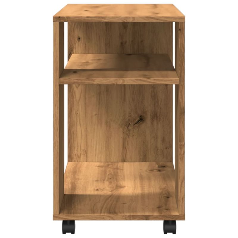 Casa si Gradina - Mobilier - Mese si birouri - Mese living - Masa laterala roti stejar artizanal 70x35x60 cm lemn prelucrat - Infinity.ro