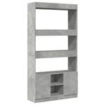 Casa si Gradina - Mobilier - Biblioteci si rafturi - Biblioteci - Dulap inalt, gri beton, 92x33x180 cm, lemn prelucrat - Infinity.ro