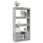 Casa si Gradina - Mobilier - Biblioteci si rafturi - Biblioteci - Dulap inalt, gri beton, 92x33x180 cm, lemn prelucrat - Infinity.ro
