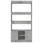 Casa si Gradina - Mobilier - Biblioteci si rafturi - Biblioteci - Dulap inalt, gri beton, 92x33x180 cm, lemn prelucrat - Infinity.ro