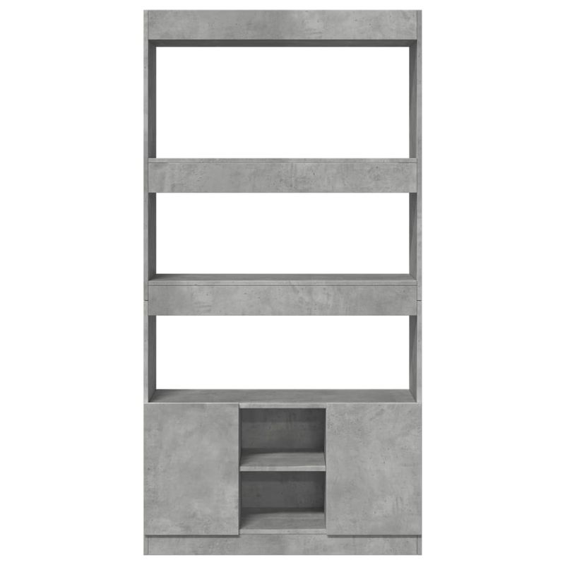 Casa si Gradina - Mobilier - Biblioteci si rafturi - Biblioteci - Dulap inalt, gri beton, 92x33x180 cm, lemn prelucrat - Infinity.ro