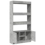 Casa si Gradina - Mobilier - Biblioteci si rafturi - Biblioteci - Dulap inalt, gri beton, 92x33x180 cm, lemn prelucrat - Infinity.ro