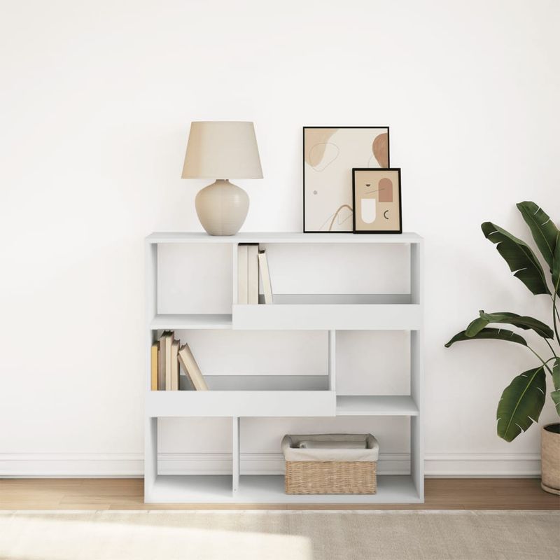 Casa si Gradina - Mobilier - Biblioteci si rafturi - Biblioteci - Biblioteca/Separator camera, alb, 100x33x94,5 cm - Infinity.ro