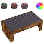 Casa si Gradina - Mobilier - Mese si birouri - Masute de cafea - Masuta de cafea cu LED infinity, stejar fumuriu, 90x50x30 cm - Infinity.ro