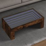 Casa si Gradina - Mobilier - Mese si birouri - Masute de cafea - Masuta de cafea cu LED infinity, stejar fumuriu, 90x50x30 cm - Infinity.ro