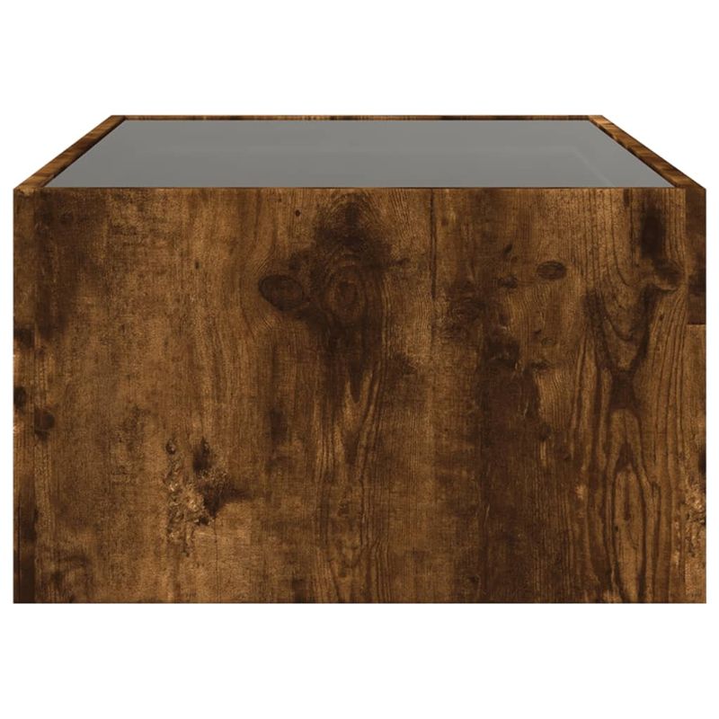 Casa si Gradina - Mobilier - Mese si birouri - Masute de cafea - Masuta de cafea cu LED infinity, stejar fumuriu, 90x50x30 cm - Infinity.ro