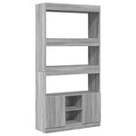 Casa si Gradina - Mobilier - Biblioteci si rafturi - Biblioteci - Dulap inalt, gri sonoma, 92x33x180 cm, lemn prelucrat - Infinity.ro