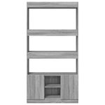 Casa si Gradina - Mobilier - Biblioteci si rafturi - Biblioteci - Dulap inalt, gri sonoma, 92x33x180 cm, lemn prelucrat - Infinity.ro