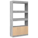 Casa si Gradina - Mobilier - Biblioteci si rafturi - Biblioteci - Dulap inalt, gri sonoma, 92x33x180 cm, lemn prelucrat - Infinity.ro