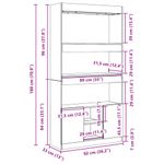 Casa si Gradina - Mobilier - Biblioteci si rafturi - Biblioteci - Dulap inalt, gri sonoma, 92x33x180 cm, lemn prelucrat - Infinity.ro