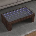 Casa si Gradina - Mobilier - Mese si birouri - Masute de cafea - Masuta de cafea cu LED infinity, stejar maro, 90x50x30 cm - Infinity.ro