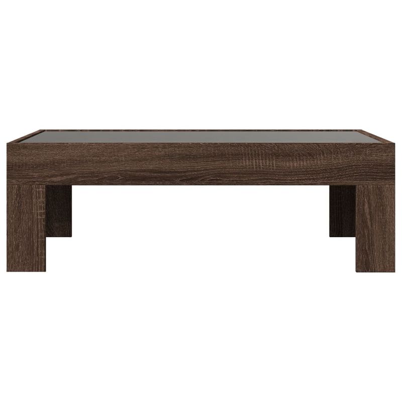 Casa si Gradina - Mobilier - Mese si birouri - Masute de cafea - Masuta de cafea cu LED infinity, stejar maro, 90x50x30 cm - Infinity.ro