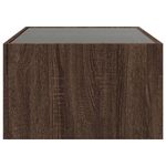Casa si Gradina - Mobilier - Mese si birouri - Masute de cafea - Masuta de cafea cu LED infinity, stejar maro, 90x50x30 cm - Infinity.ro