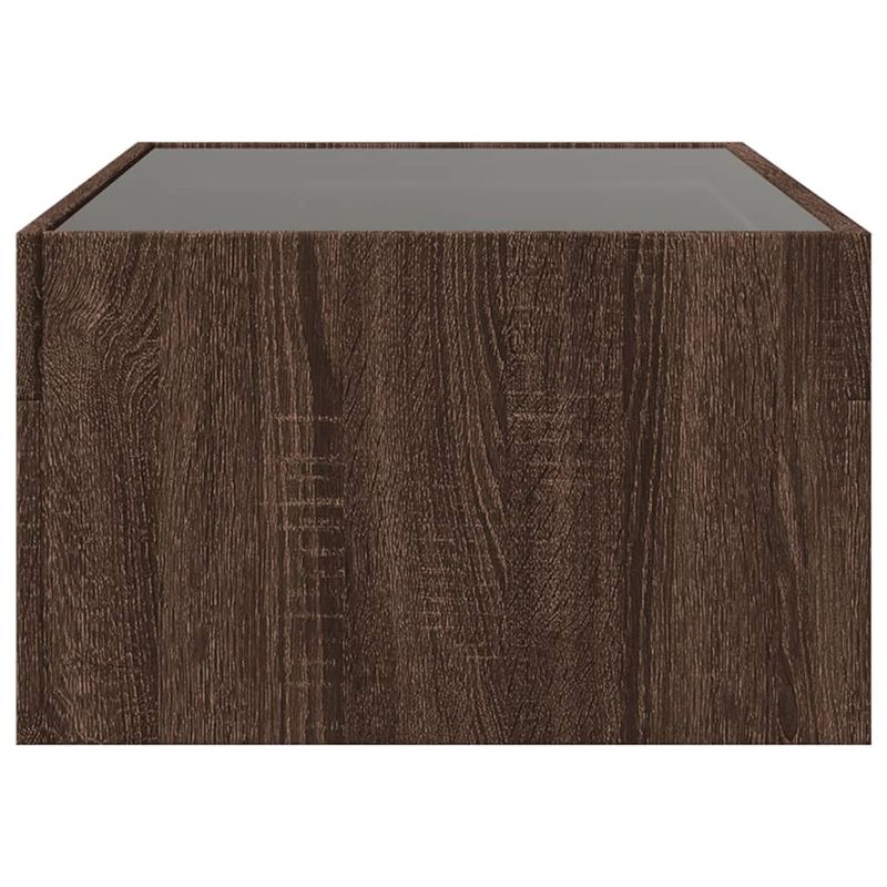 Casa si Gradina - Mobilier - Mese si birouri - Masute de cafea - Masuta de cafea cu LED infinity, stejar maro, 90x50x30 cm - Infinity.ro