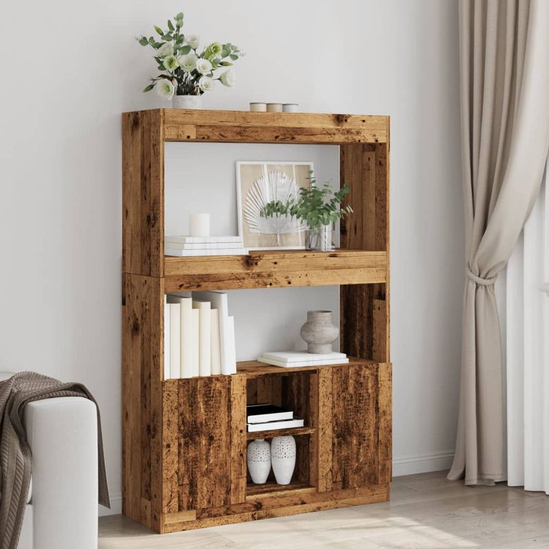 Casa si Gradina - Mobilier - Biblioteci si rafturi - Biblioteci - Dulap inalt, lemn vechi, 92x33x140 cm, lemn prelucrat - Infinity.ro
