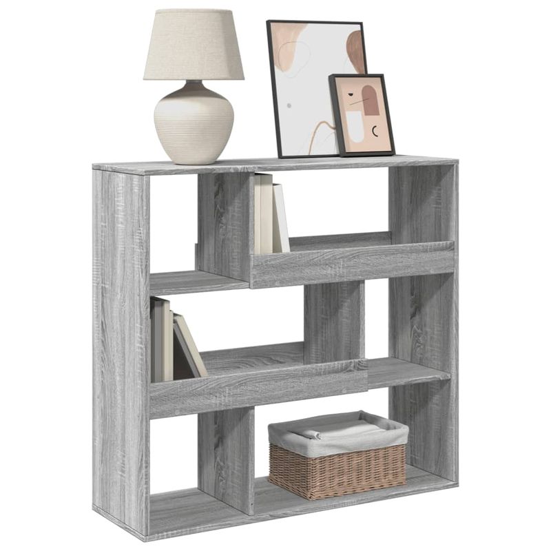 Casa si Gradina - Mobilier - Biblioteci si rafturi - Biblioteci - Dulap de carti/Separator de camera, gri Sonoma, 100x33x94,5 cm - Infinity.ro