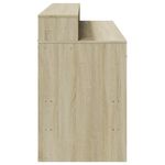 Casa si Gradina - Mobilier - Mese si birouri - Birouri - Birou cu lumini LED stejar sonoma, 140x55x91 cm, lemn prelucrat - Infinity.ro