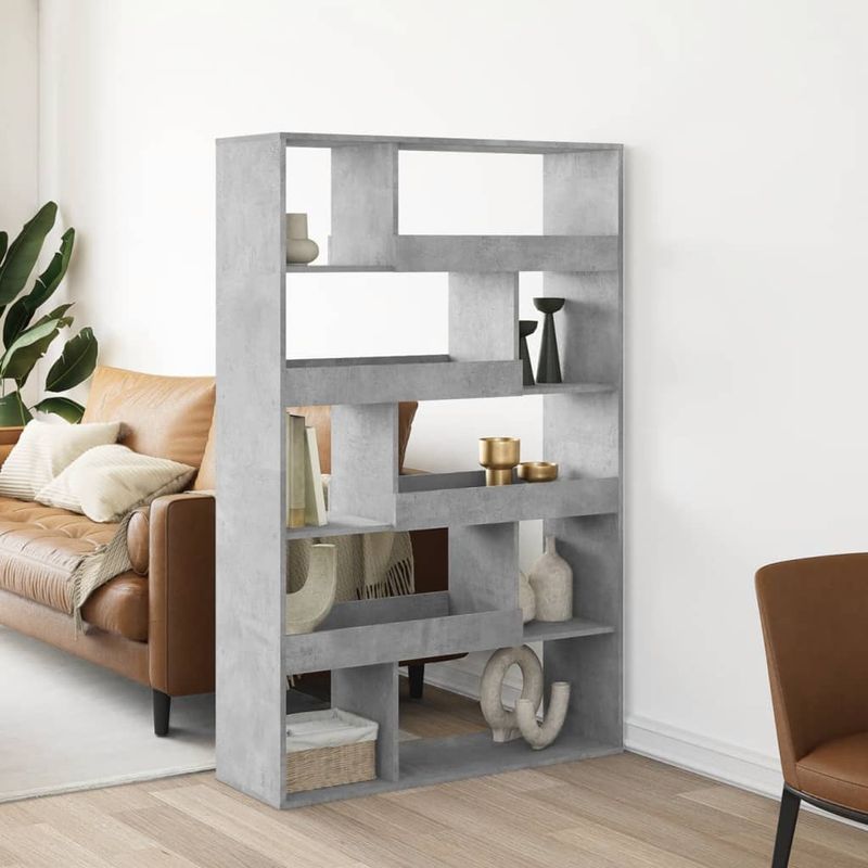 Casa si Gradina - Mobilier - Biblioteci si rafturi - Biblioteci - Separator de camera, gri beton, 100x33x156,5 cm, lemn prelucrat - Infinity.ro