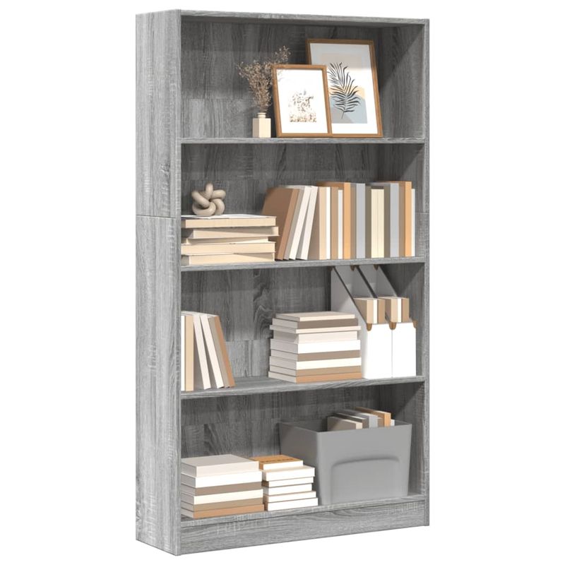 Casa si Gradina - Mobilier - Biblioteci si rafturi - Biblioteci - Biblioteca, gri sonoma, 80x24x143 cm, lemn prelucrat - Infinity.ro