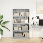 Casa si Gradina - Mobilier - Biblioteci si rafturi - Biblioteci - Biblioteca, gri sonoma, 80x24x143 cm, lemn prelucrat - Infinity.ro