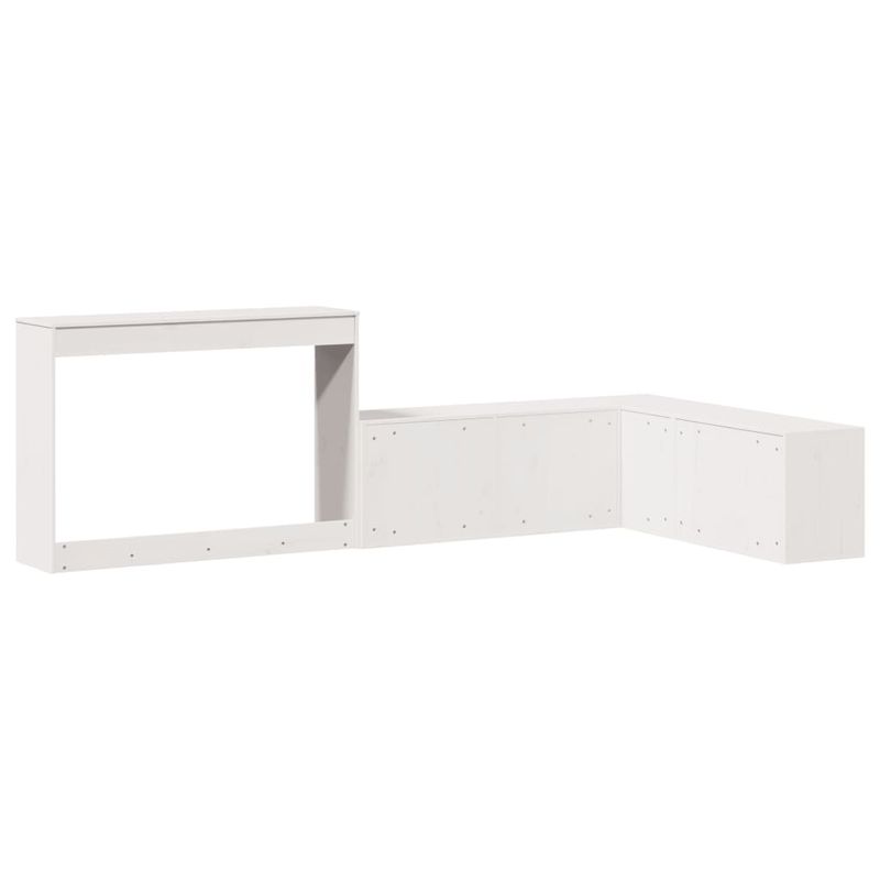 Casa si Gradina - Mobilier - Comode si corpuri - Noptiere - Noptiera cu birou, alb, 232x112x75 cm lemn masiv de pin - Infinity.ro