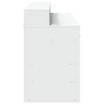 Casa si Gradina - Mobilier - Mese si birouri - Birouri - Birou cu lumini LED, alb, 140x55x91 cm, lemn prelucrat - Infinity.ro