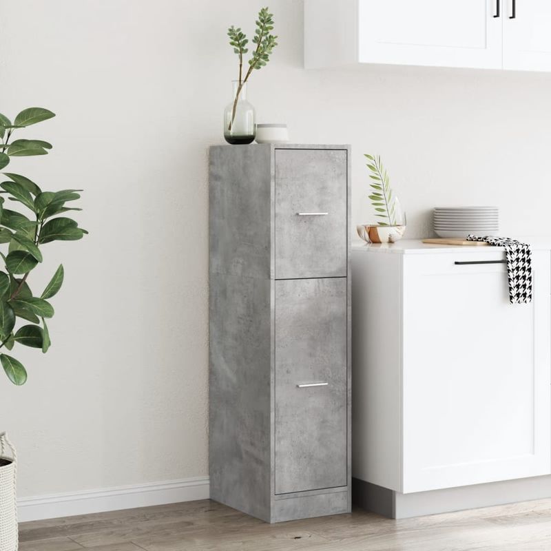 Casa si Gradina - Mobilier - Dulapuri si sifoniere - Dulapuri - Dulap de farmacie, gri beton, 30x41x118 cm, lemn prelucrat - Infinity.ro