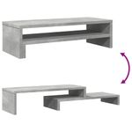 Laptop, Telefoane si Tablete - Laptopuri si accesorii - Accesorii Laptop - Standuri/Coolere notebook - Suport de monitor, gri beton, 54x22x15 cm, lemn prelucrat - Infinity.ro