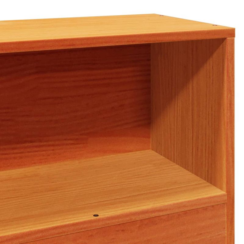 Casa si Gradina - Mobilier - Paturi si accesorii - Paturi - Pat cu biblioteca fara saltea, maro, 100x200 cm, lemn masiv - Infinity.ro