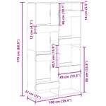 Casa si Gradina - Mobilier - Biblioteci si rafturi - Biblioteci - Separator de camera, alb, 100x33x175 cm, lemn prelucrat - Infinity.ro