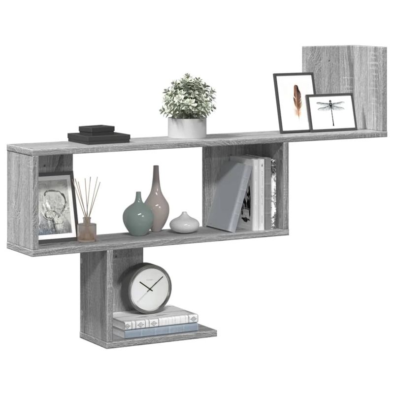 Casa si Gradina - Mobilier - Biblioteci si rafturi - Rafturi - Raft de perete, gri sonoma, 100x15x70 cm, lemn prelucrat - Infinity.ro