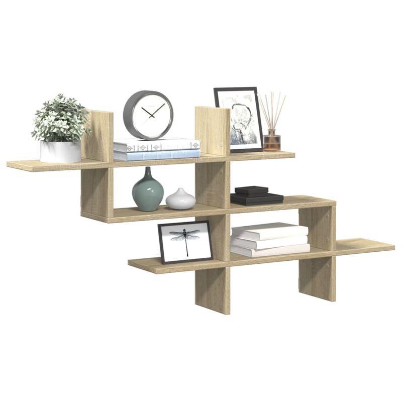 Casa si Gradina - Mobilier - Biblioteci si rafturi - Rafturi - Raft de perete, stejar sonoma, 124,5x18x60,5 cm, lemn prelucrat - Infinity.ro