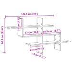 Casa si Gradina - Mobilier - Biblioteci si rafturi - Rafturi - Raft de perete, stejar sonoma, 124,5x18x60,5 cm, lemn prelucrat - Infinity.ro