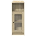 Casa si Gradina - Mobilier - Mese si birouri - Mese bucatarie si dining - Masa bar cu rafturi stejar sonoma 101x40x103,5cm lemn prelucrat - Infinity.ro