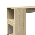 Casa si Gradina - Mobilier - Mese si birouri - Mese bucatarie si dining - Masa bar cu rafturi stejar sonoma 101x40x103,5cm lemn prelucrat - Infinity.ro