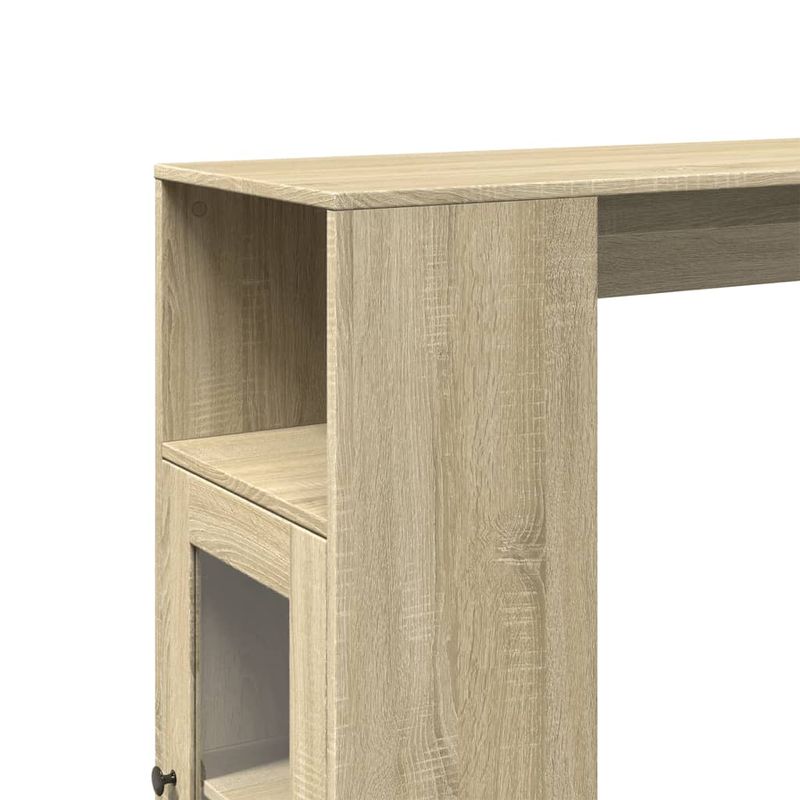 Casa si Gradina - Mobilier - Mese si birouri - Mese bucatarie si dining - Masa bar cu rafturi stejar sonoma 101x40x103,5cm lemn prelucrat - Infinity.ro