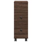 Casa si Gradina - Mobilier - Dulapuri si sifoniere - Dulapuri - Dulap de baie ingust cu roti, stejar maro, lemn prelucrat - Infinity.ro