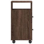 Casa si Gradina - Mobilier - Dulapuri si sifoniere - Dulapuri - Dulap de baie ingust cu roti, stejar maro, lemn prelucrat - Infinity.ro
