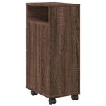 Casa si Gradina - Mobilier - Dulapuri si sifoniere - Dulapuri - Dulap de baie ingust cu roti, stejar maro, lemn prelucrat - Infinity.ro