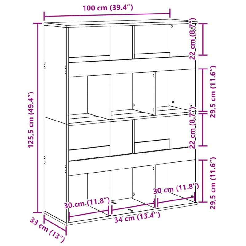 Casa si Gradina - Mobilier - Biblioteci si rafturi - Biblioteci - Biblioteca, negru, 100x33x125,5 cm, lemn prelucrat - Infinity.ro