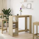 Casa si Gradina - Mobilier - Mese si birouri - Mese bucatarie si dining - Masa bar cu raft stejar Sonoma, 124x46x103,5 cm, lemn prelucrat - Infinity.ro