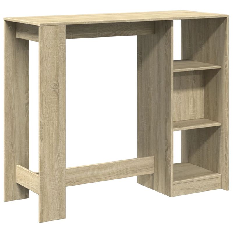 Casa si Gradina - Mobilier - Mese si birouri - Mese bucatarie si dining - Masa bar cu raft stejar Sonoma, 124x46x103,5 cm, lemn prelucrat - Infinity.ro