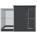 Petshop - Accesorii petshop - Culcusuri si custi - Tarcuri si colivii - Voliera de pasari cu extensie, argintiu, 290x303x216 cm, otel - Infinity.ro